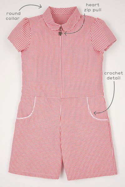Red Gingham Playsuit
