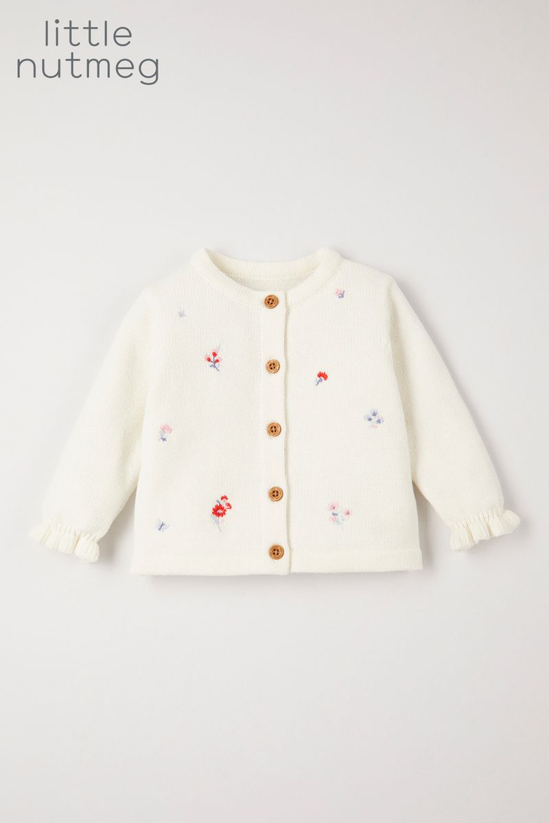 floral embroidered cardigan