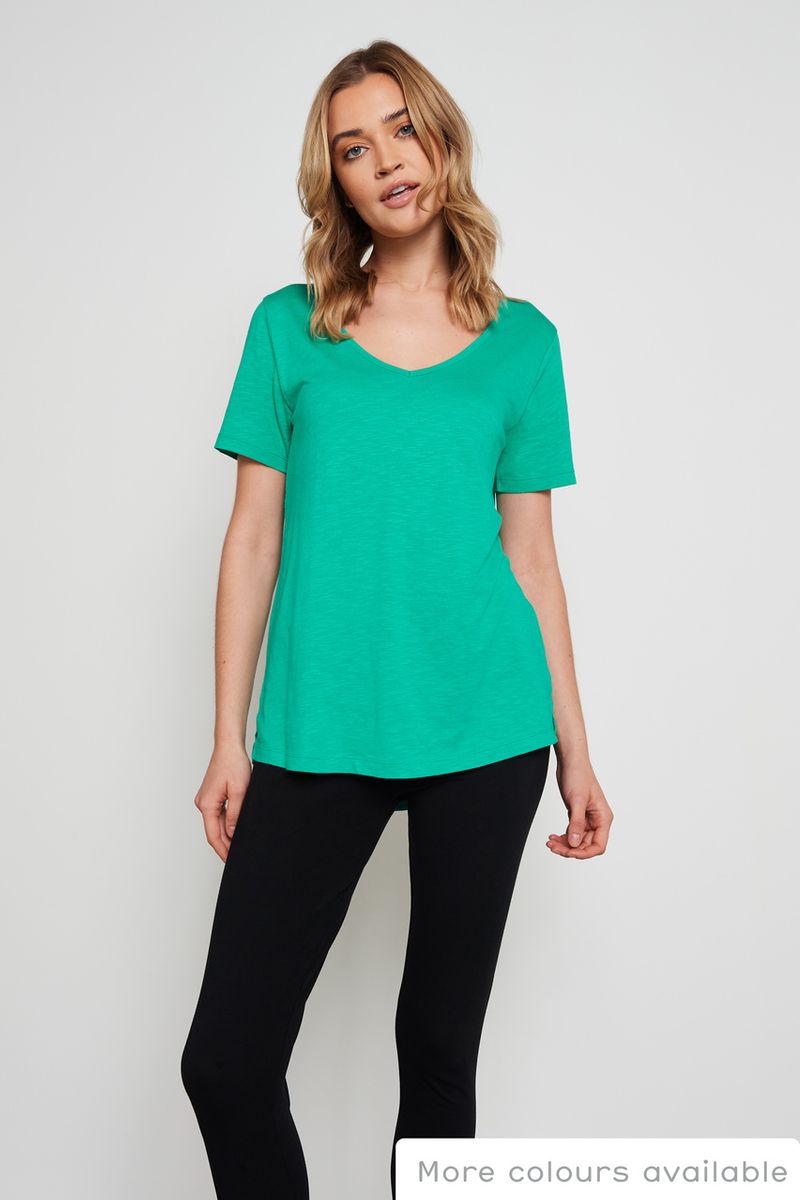 Online Exclusive Bright Green Loose T-shirt
