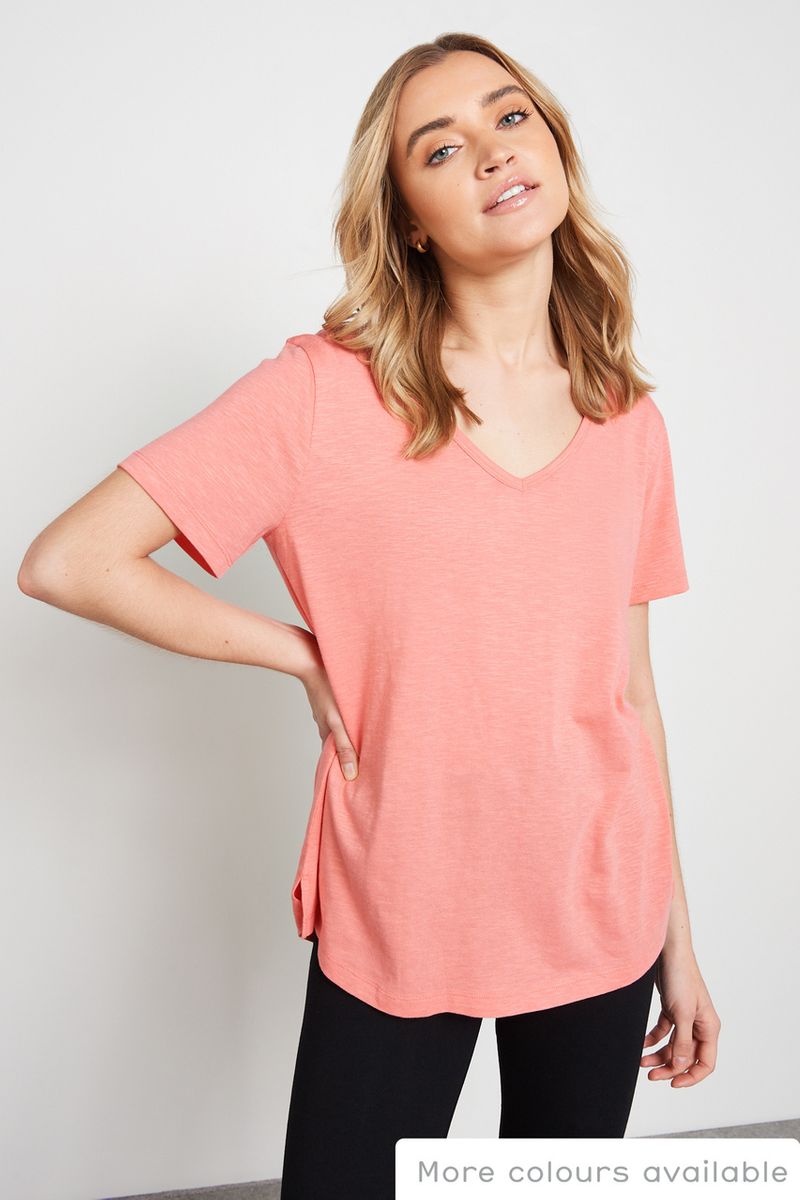 Online Exclusive Peach Loose T-Shirt