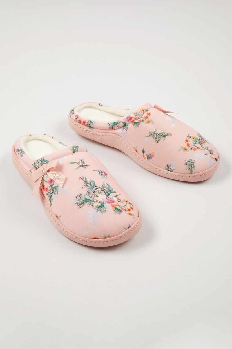 Pink Hummingbird Cupsole Slippers