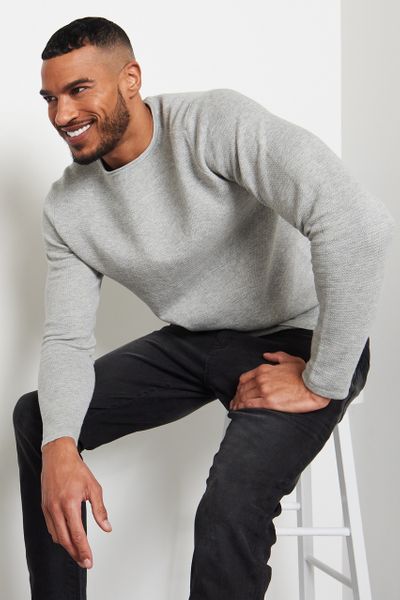 Grey Lightweight Knitted jumper