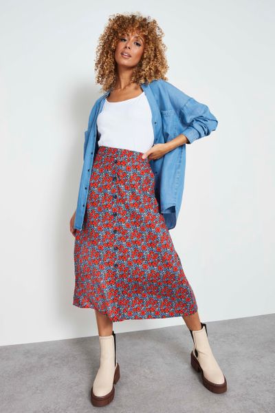 French Floral print skirt