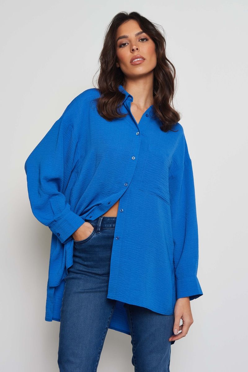 Cobalt over sized shirt