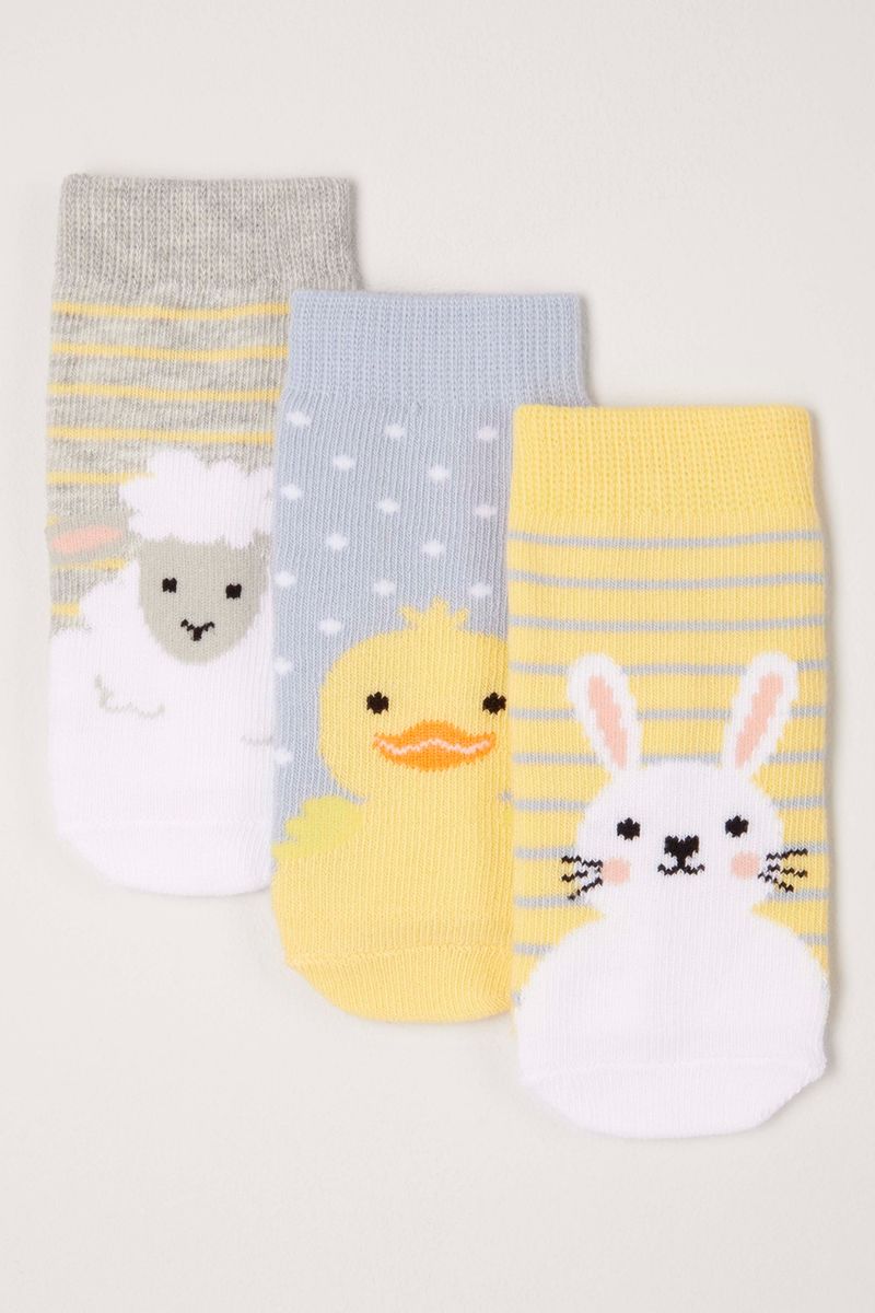 3 Pack Chick & Bunny Socks