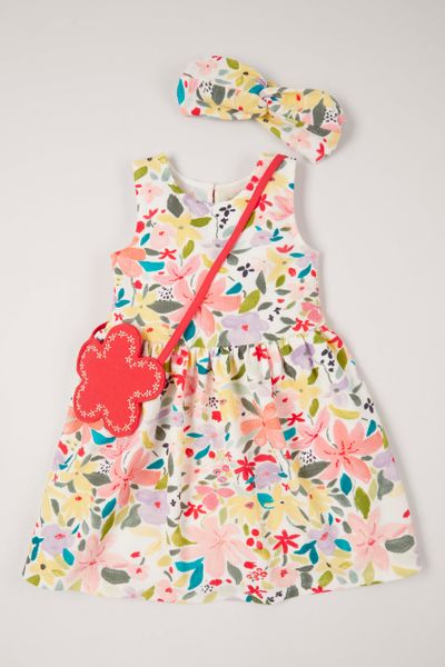 Floral Detail Dress & Bag Set