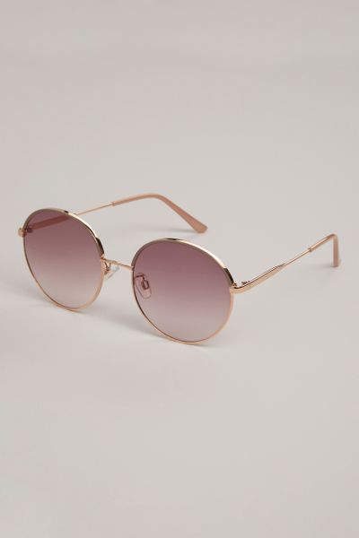 Rose Gold Round sunglasses