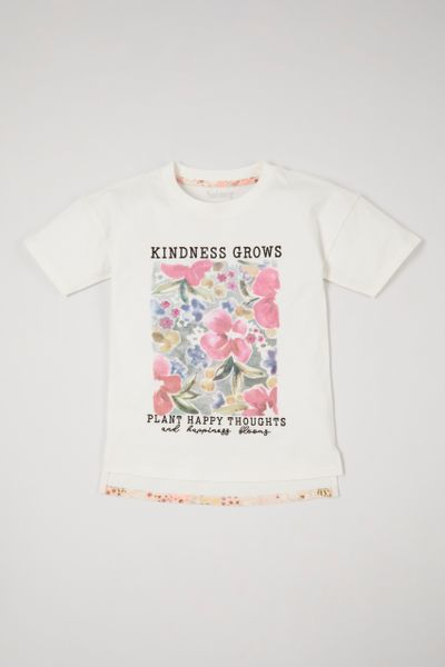 Flower Sequin Detail T-shirt