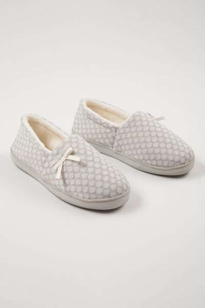 Grey Spot Comfort Slippers