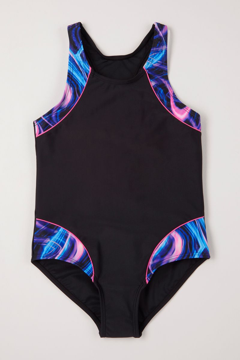 Ripple Pattern Swimsuit