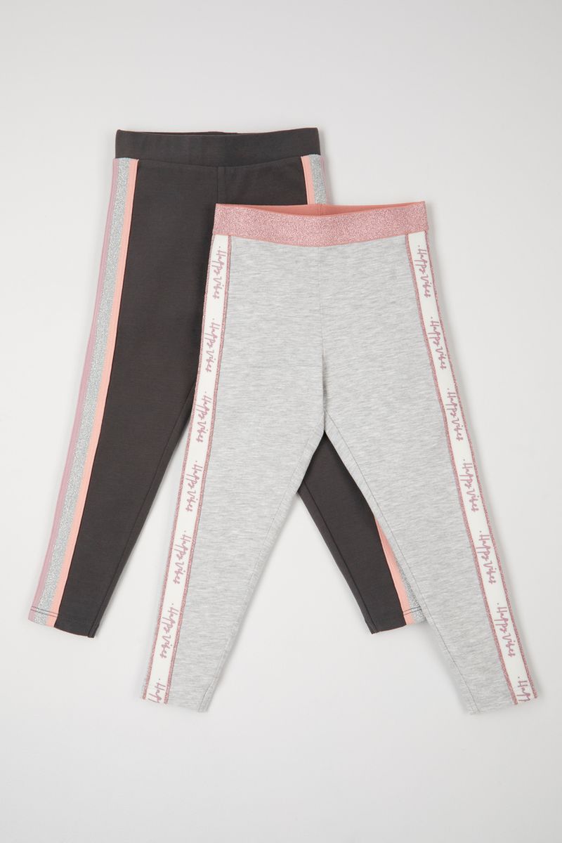 2 Pack Glitter Tape Leggings