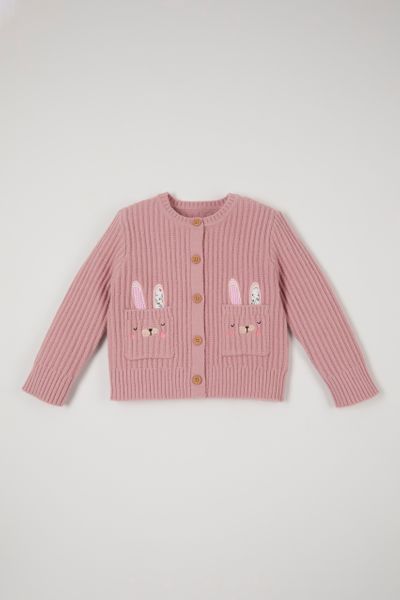 Pink Bunny Cardigan 1- 6 yrs