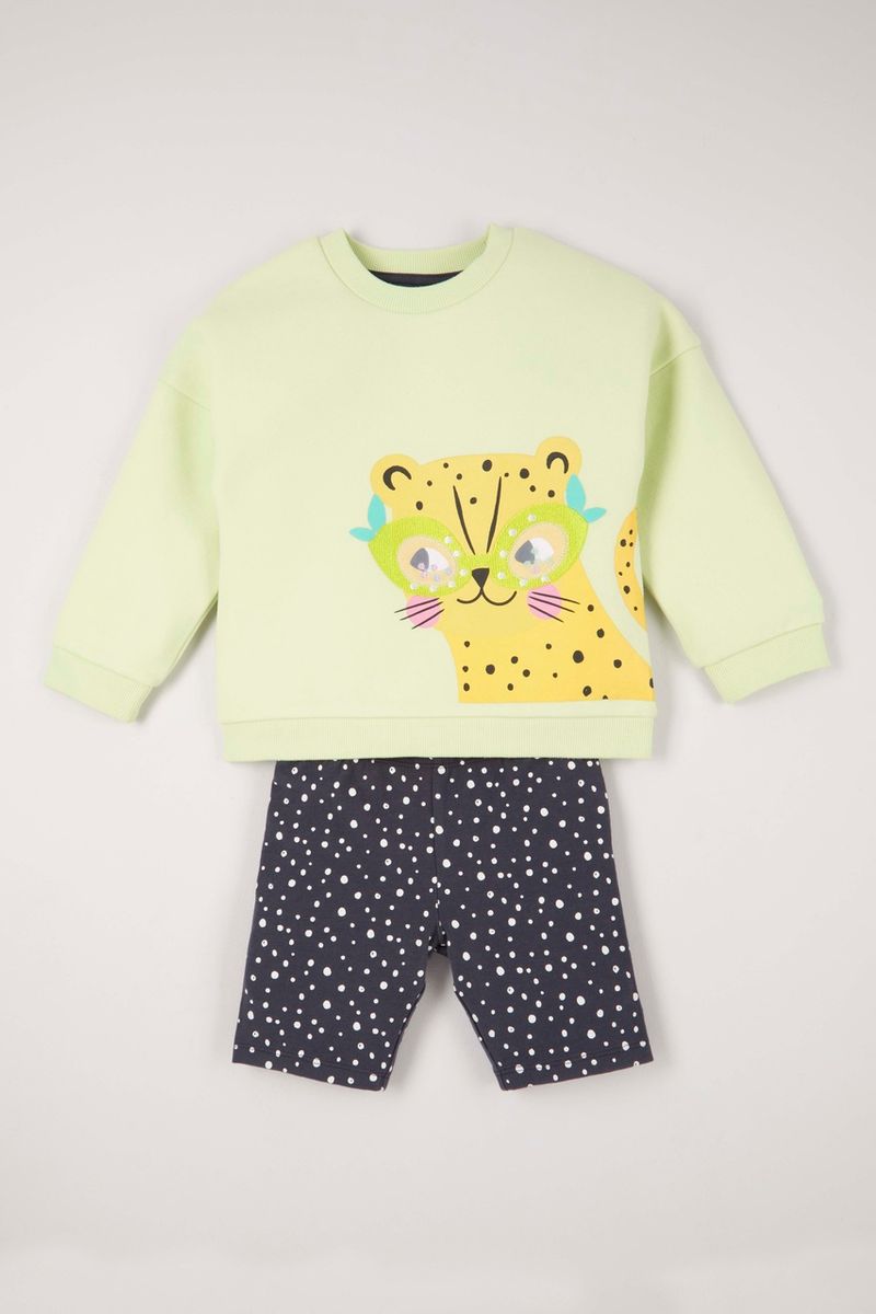 Leopard Sweatshirt & Shorts set