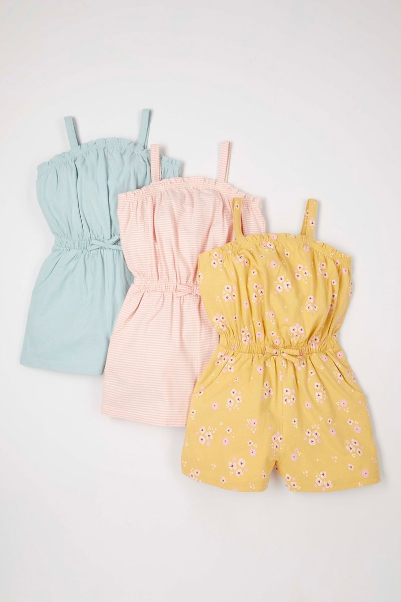 3 Pack Floral Playsuits