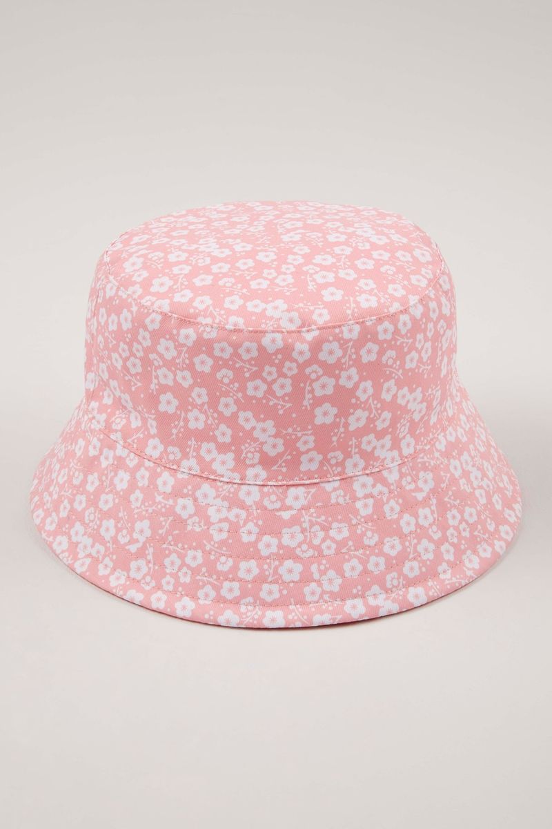 Pink Flower Reversible Bucket Hat