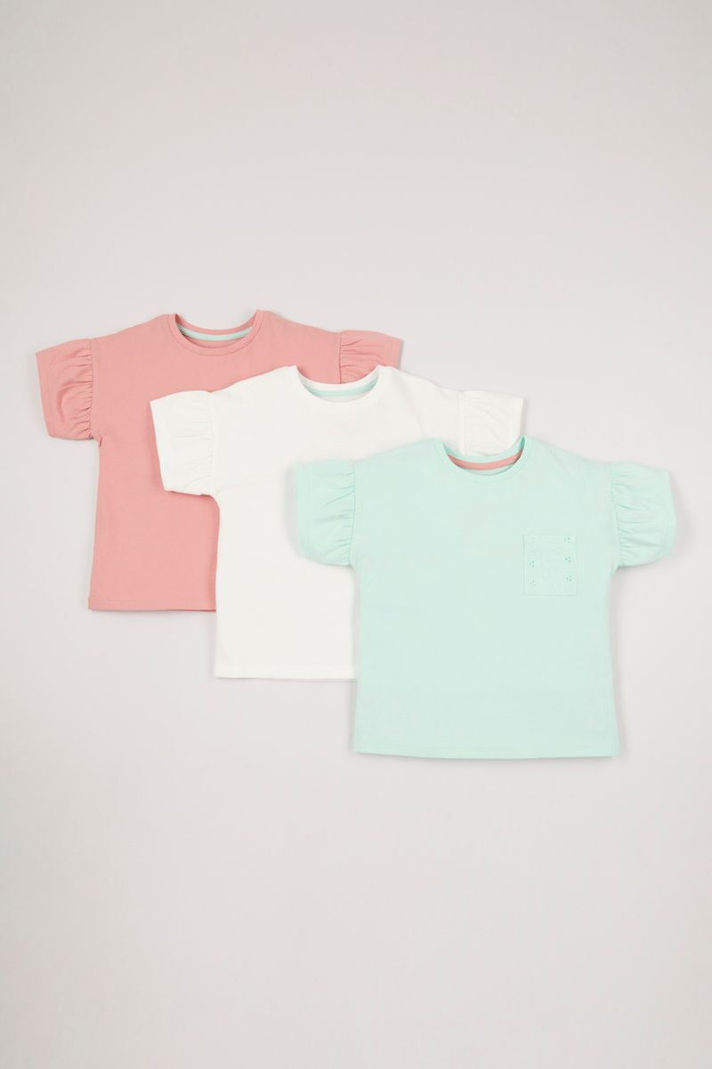 3 Pack Broderie Lace T-shirts