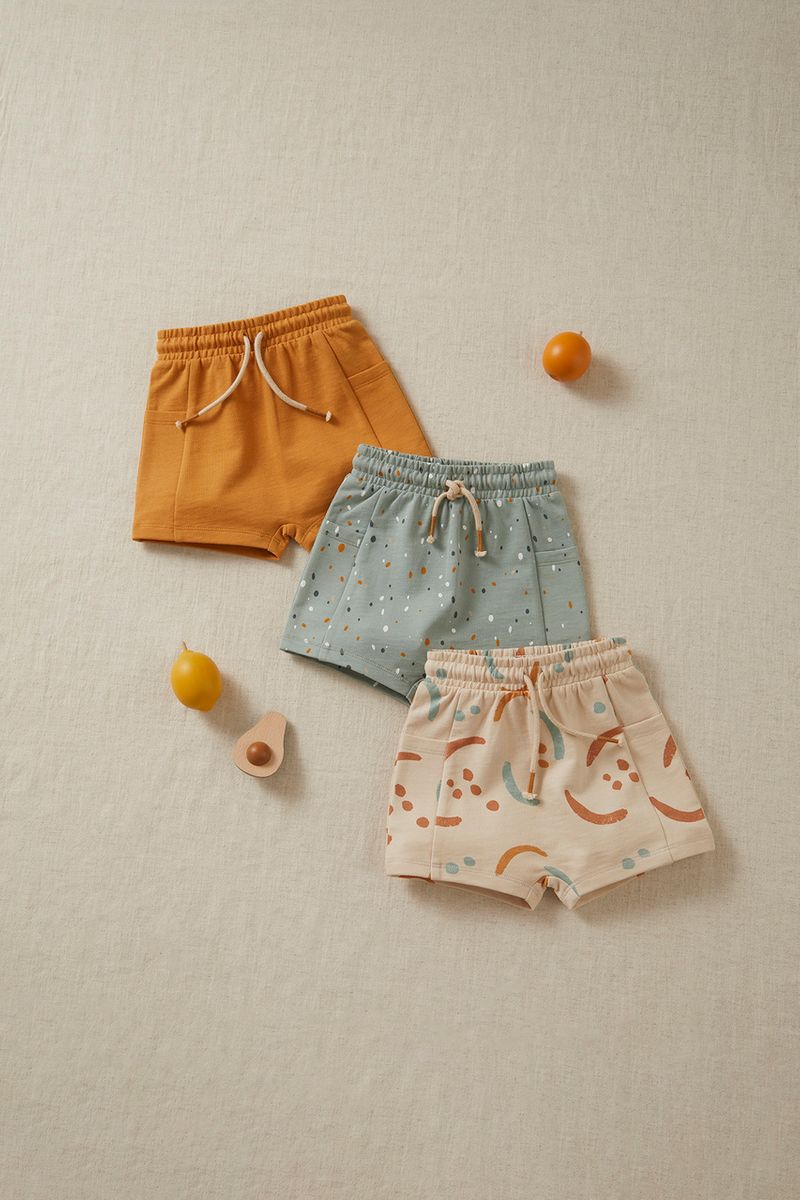 Nutmeg Kind 3 Pack Shorts