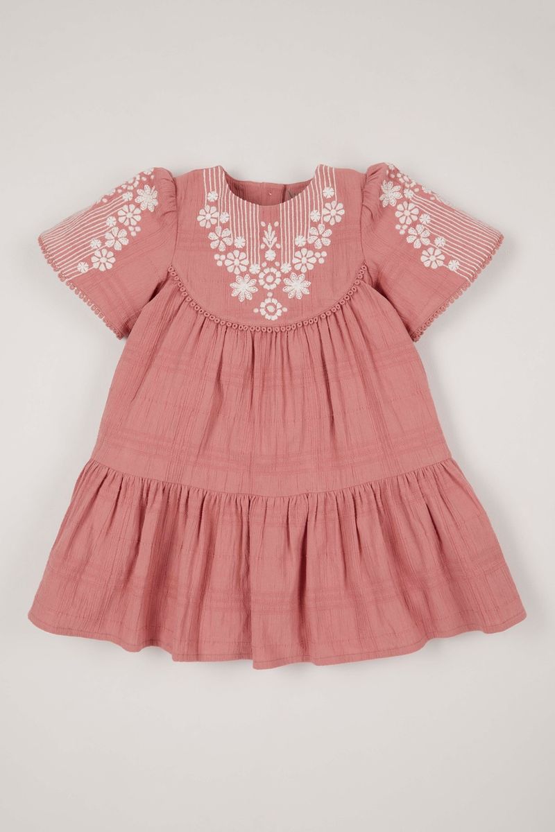 Pink Embroidered Dress