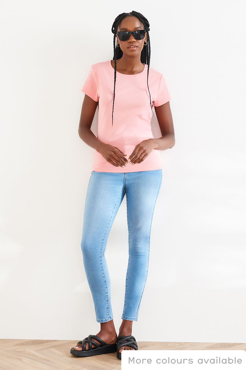 Flamingo Pink Fitted Short Sleeve T-Shirt