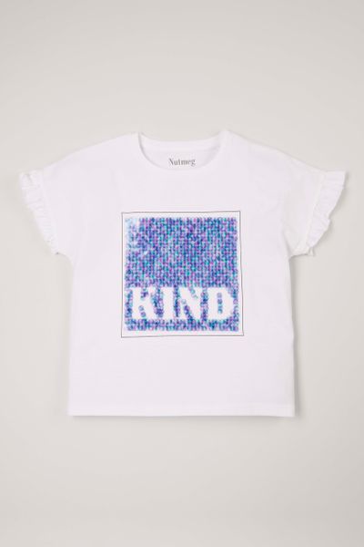 Kind Slogan Sequin T-shirt