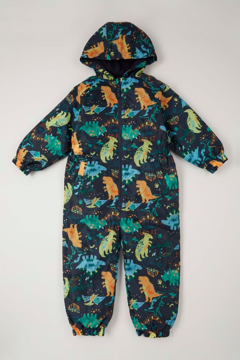 Dinosaur Fleece Lined puddlesuit
