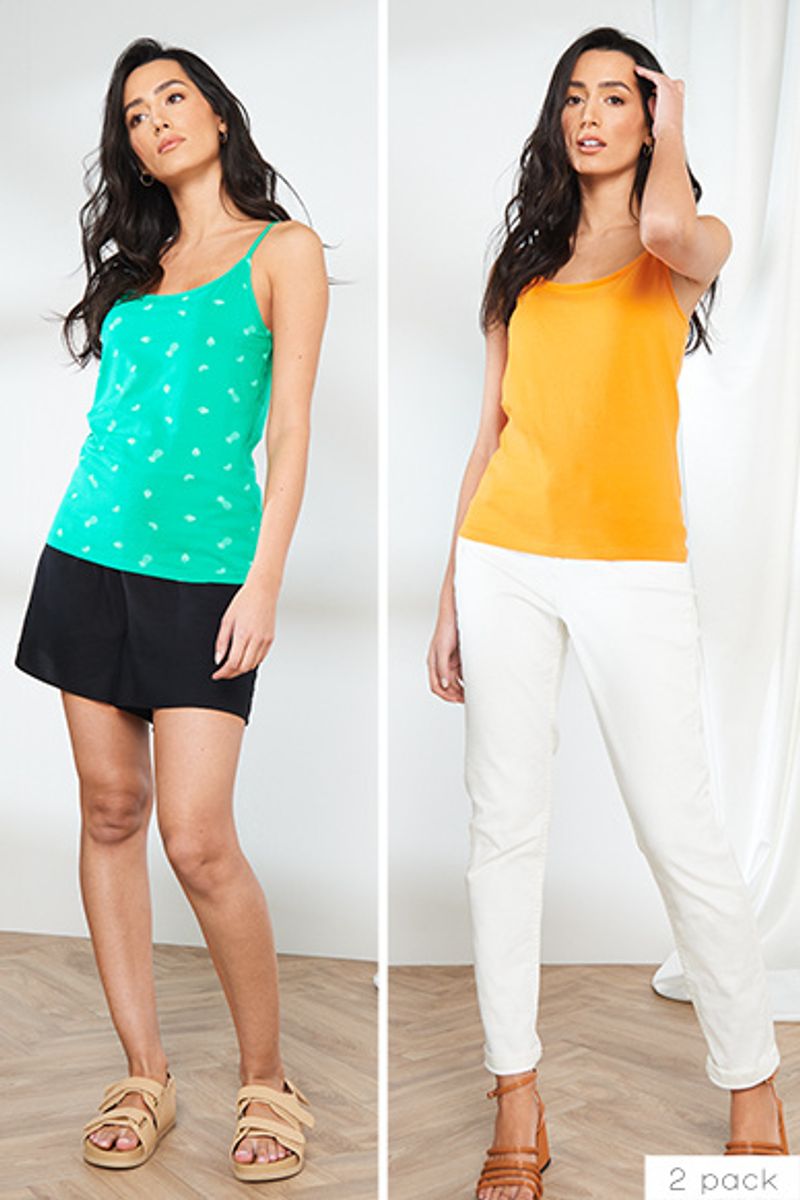 2 Pack Fruit Print camisole