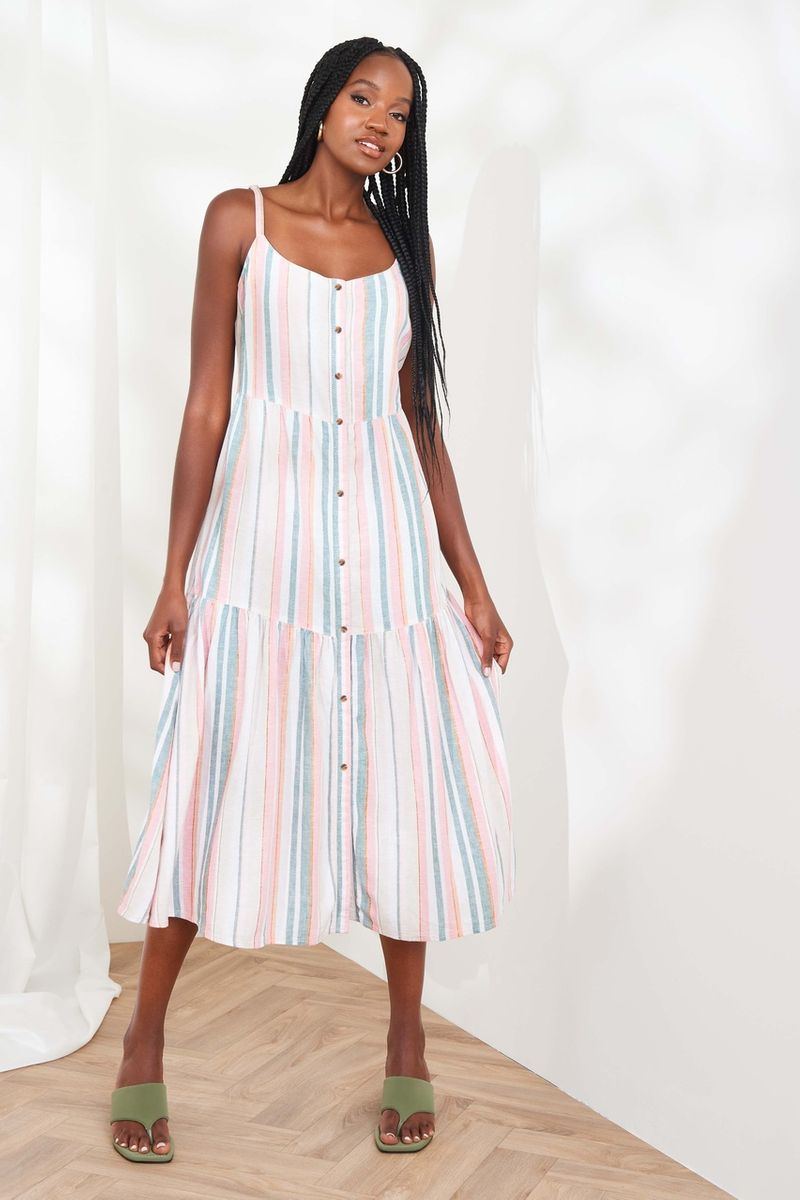 Pastel Stripe Linen dress