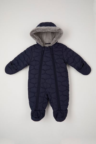 Navy Quilted Snowsuit