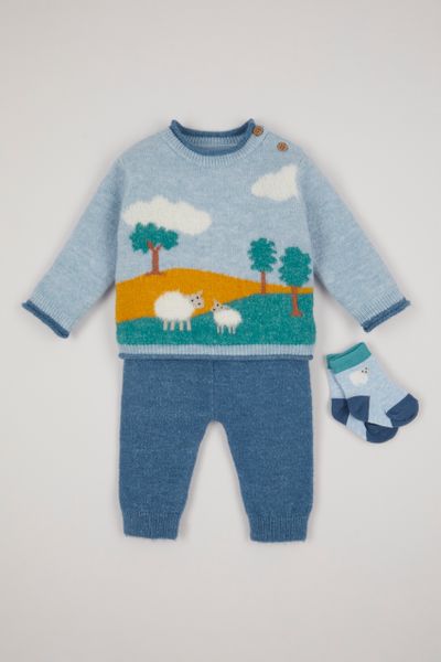 Scenic Sheep Knit Set with Socks