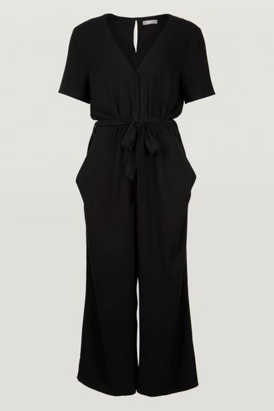 Online Exclusive Black Linen Jumpsuit