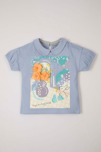 Flower & Bunny Sequin T-shirt