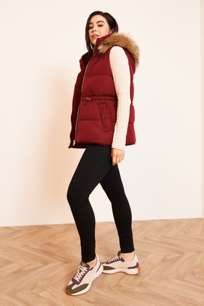 Berry Red Padded Gilet