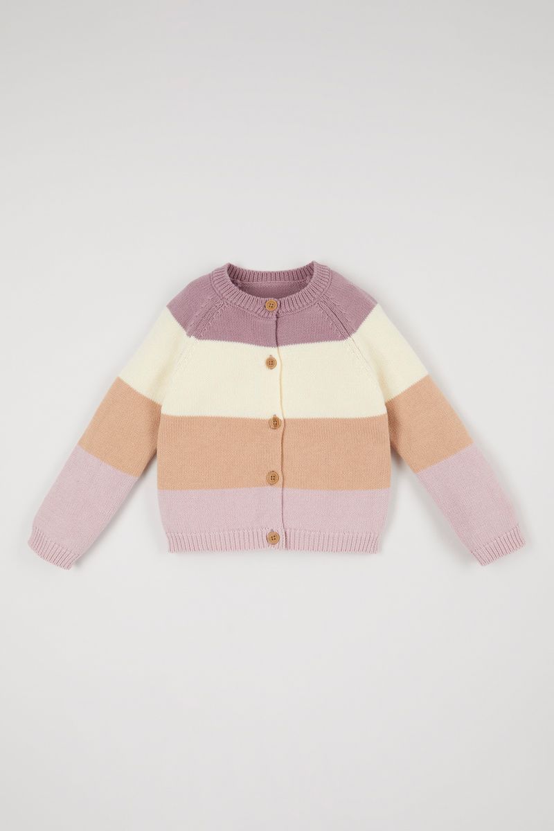 Stripe Ribbed Cardigan 1-10 yrs
