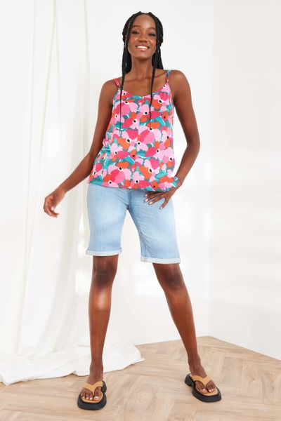 Abstract Flower Camisole Top