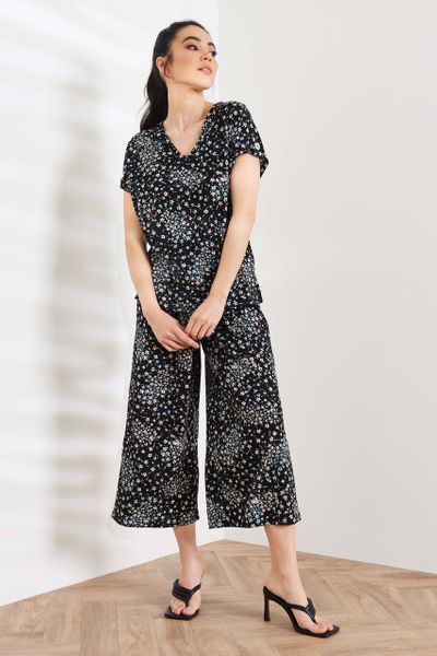 Ditsy Flower Culotte Trousers