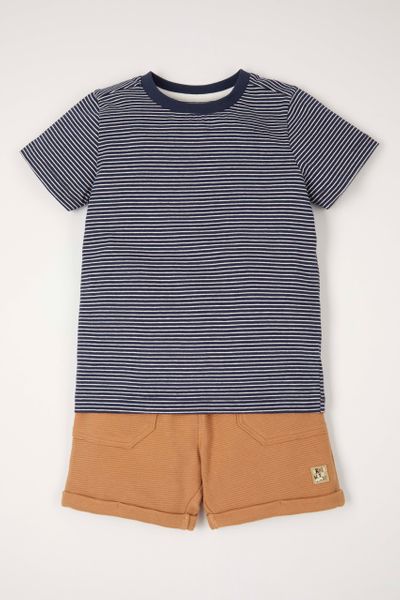 Stripe T-shirt & Shorts Set