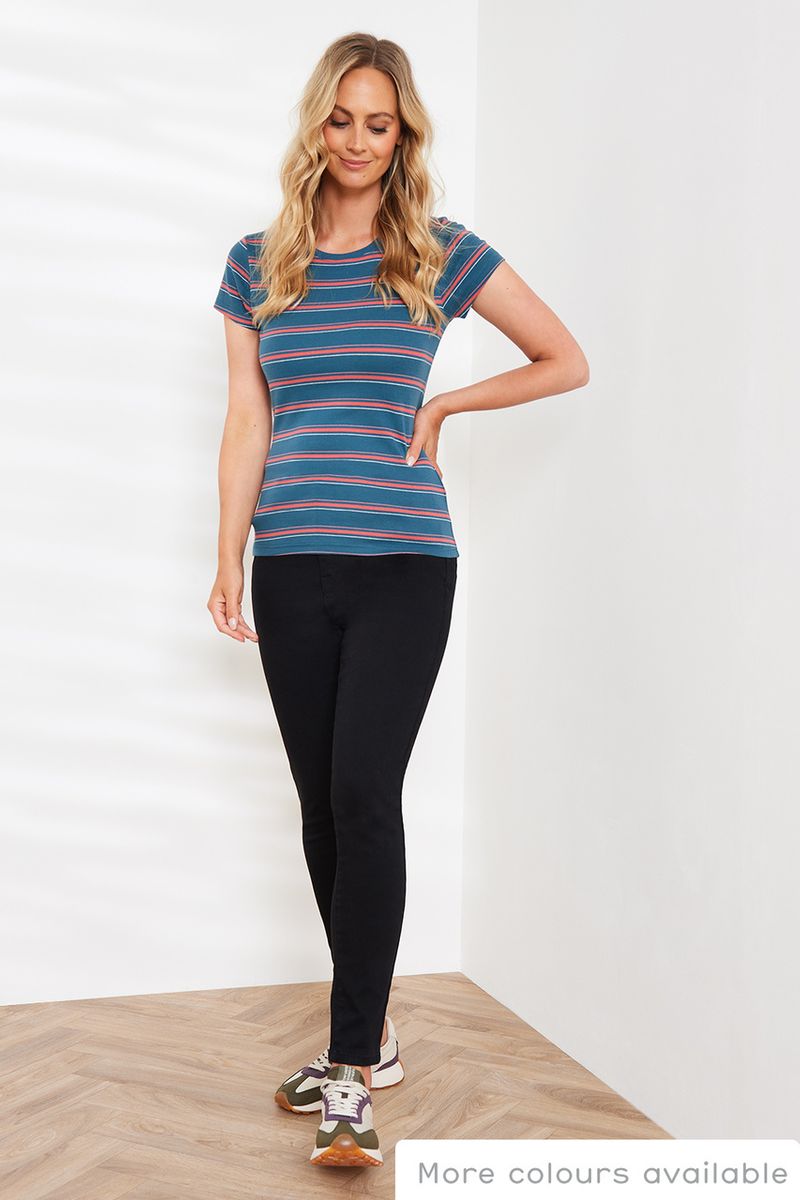 Navy Stripe Fitted T-shirt