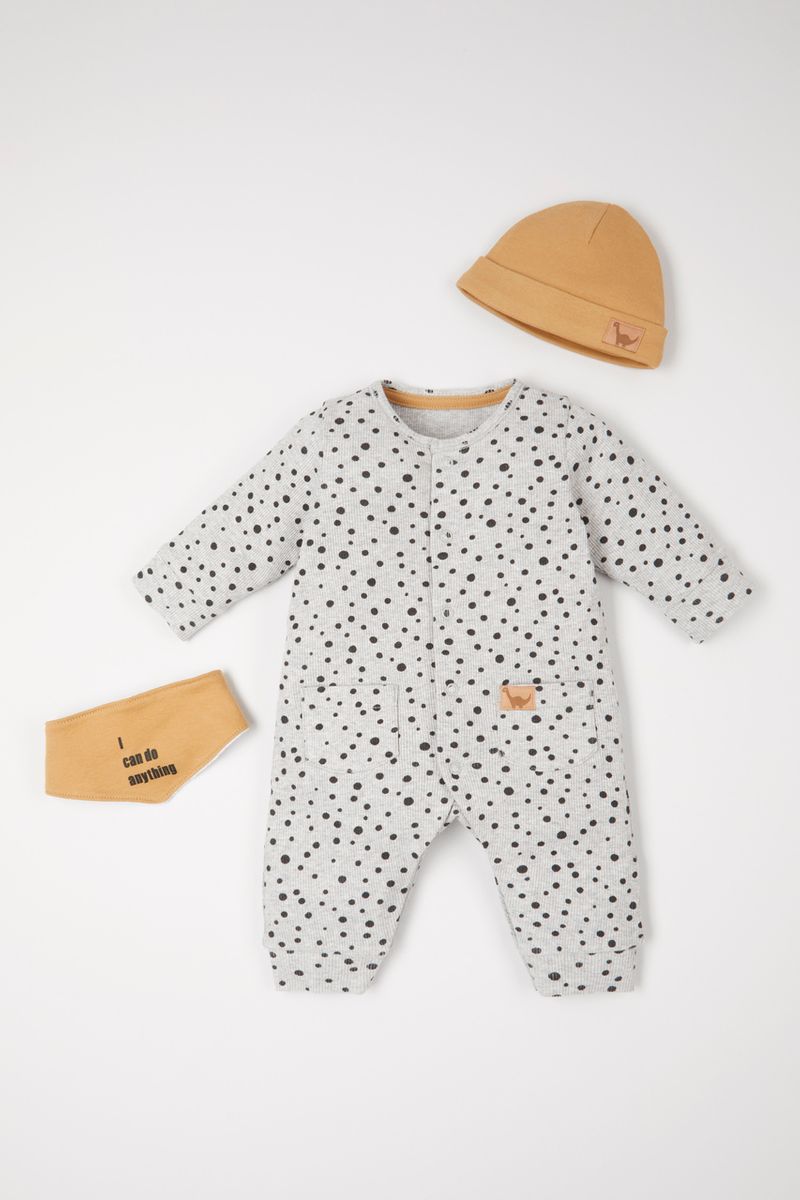 Rib Spot Romper Set