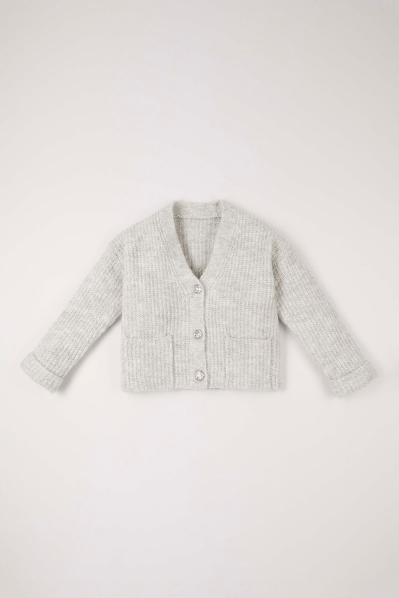 Sparkle Grey Marl Cardigan