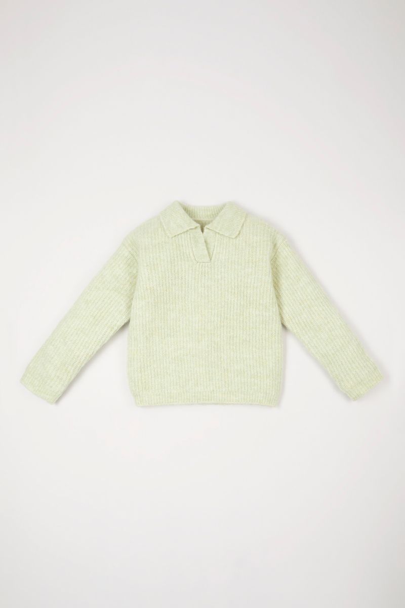 Green Knitted Rugby Jumper
