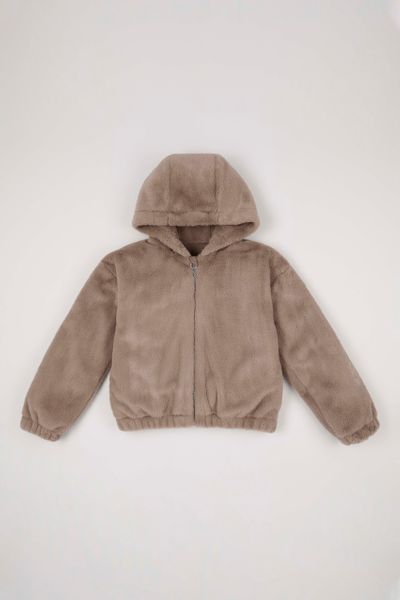 Mocha Faux Fur Hoodie