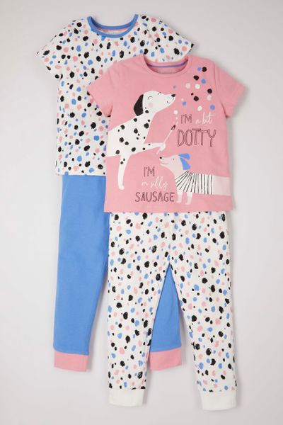 2 Pack Spotty Dog pyjamas