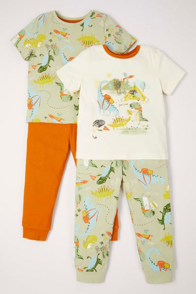 2 Pack Dinosaur Adventure pyjamas