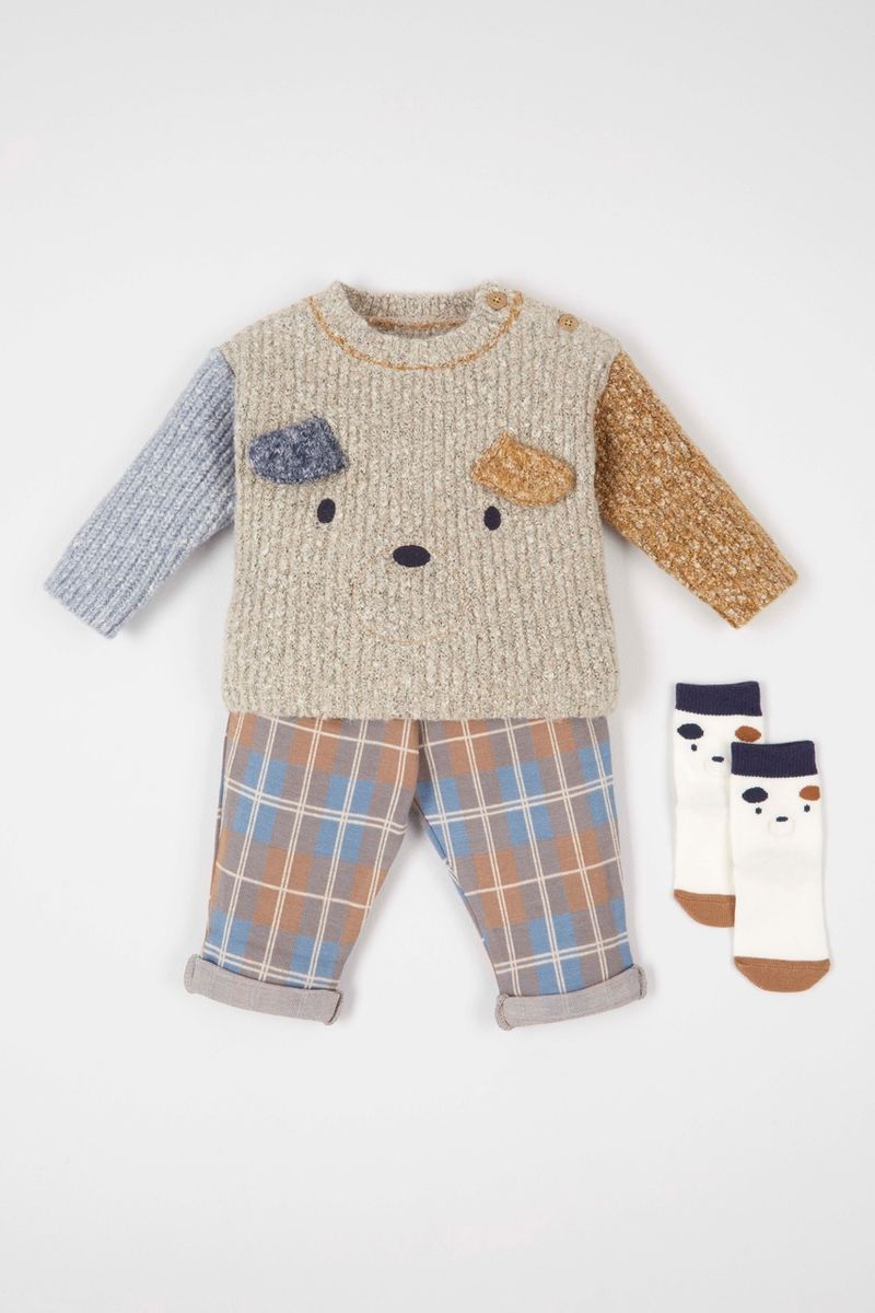 Bear Face Jumper & Trousers Set