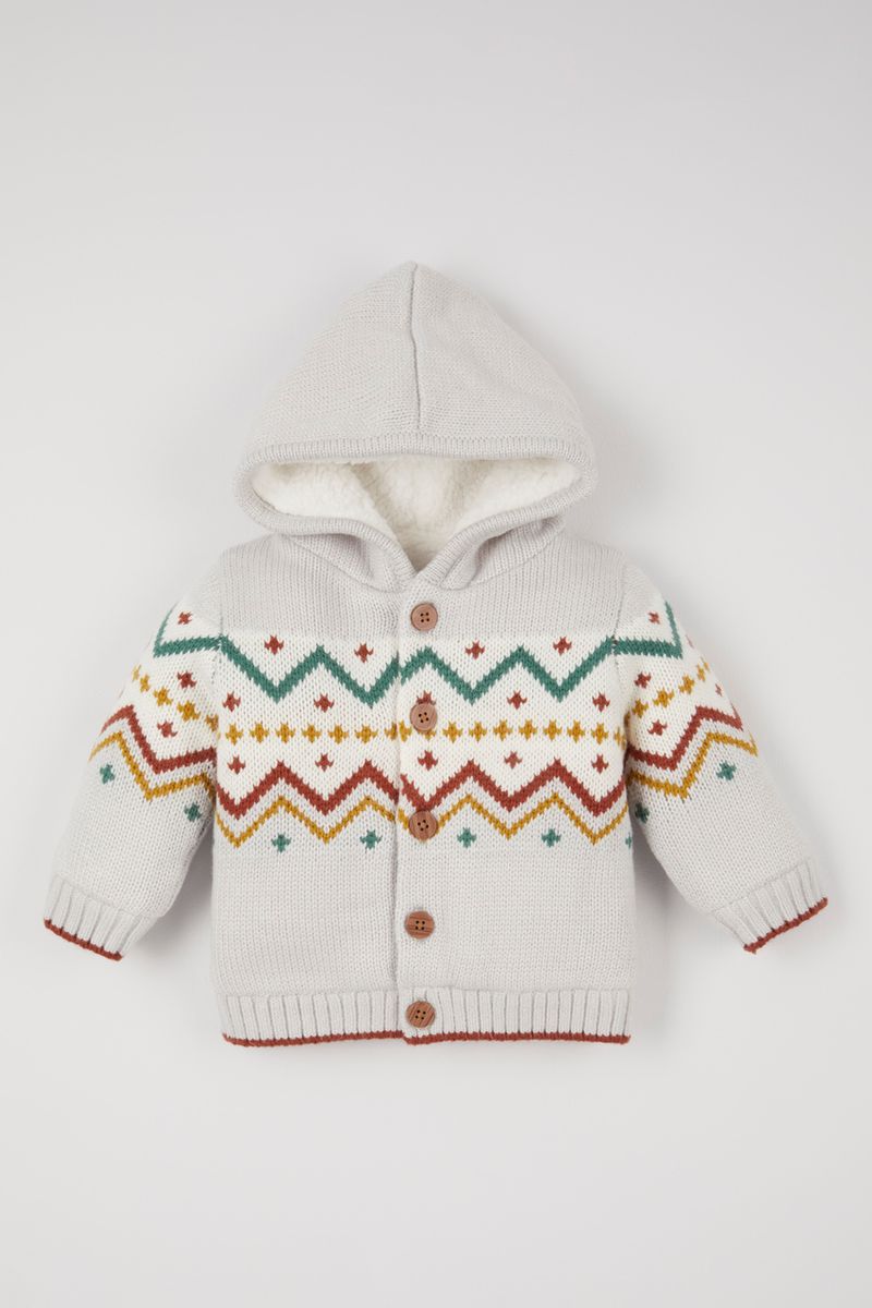 Lined Bright Fairisle Cardigan