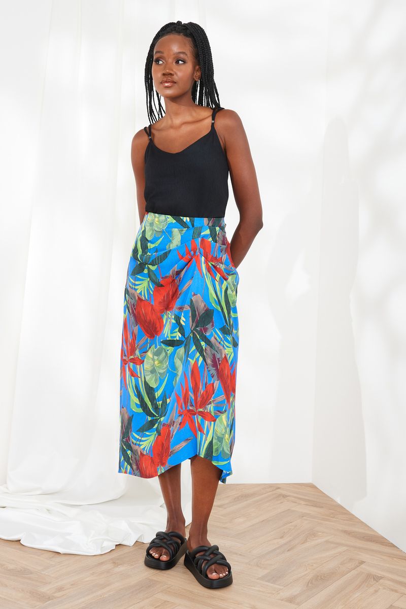 Tropical Wrap Skirt