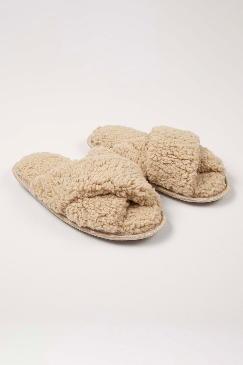 Mocha Borg Slider Slippers