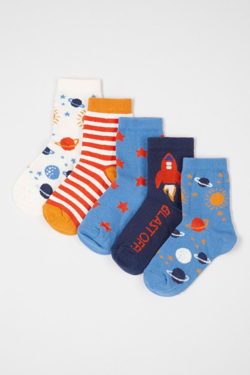 5 Pack Space Rocket Socks