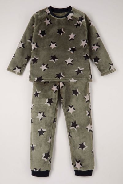 Khaki Star Fleece pyjamas