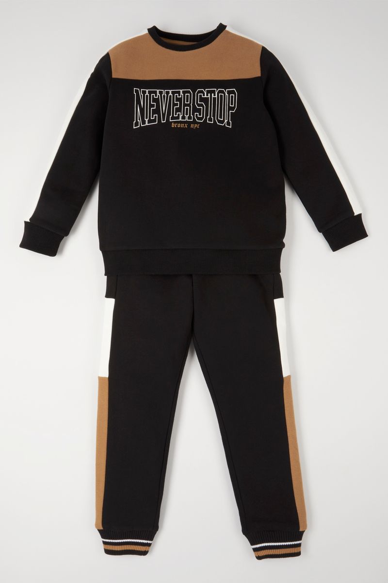 Slogan Sweatshirt Set